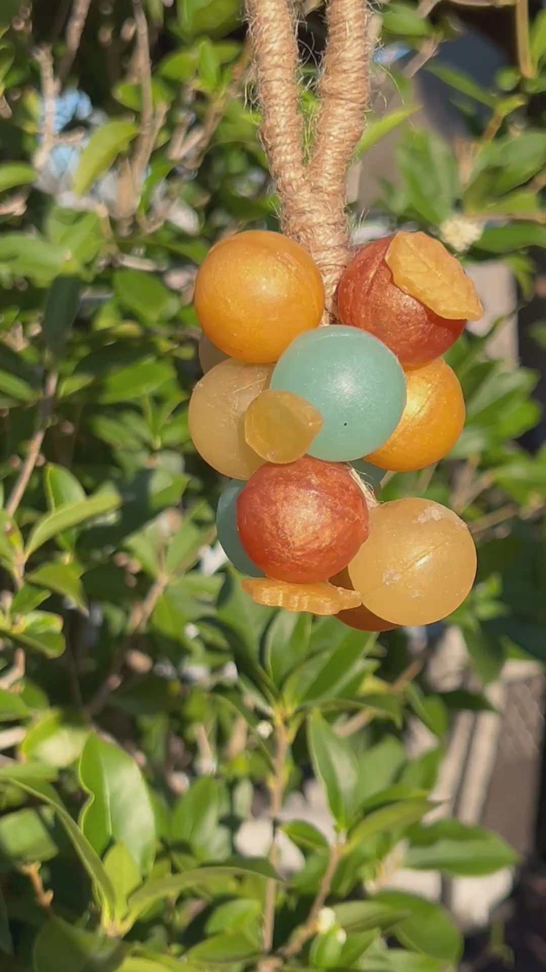 Load and play video in Gallery viewer, Fall Grape-Shaped Hanging Soap – Fun, Functional & Handmade